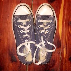 Navy Blue Converse Low Tops
